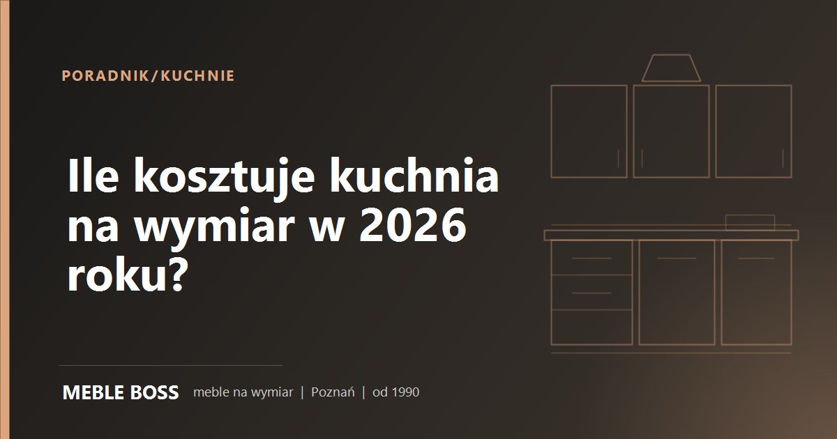 Ile kosztuje kuchnia na wymiar - szkic zabudowy kuchennej, poradnik Meble Boss Poznan