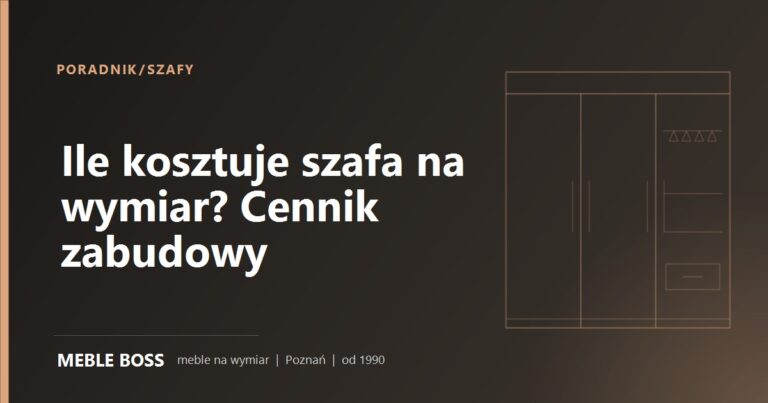Ile kosztuje szafa na wymiar? Co składa się na cenę zabudowy