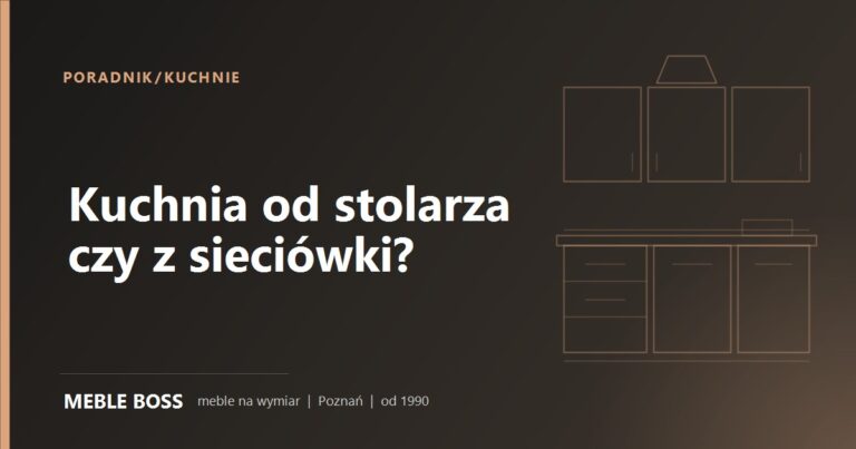 Kuchnia od stolarza czy z sieciówki? Uczciwe porównanie