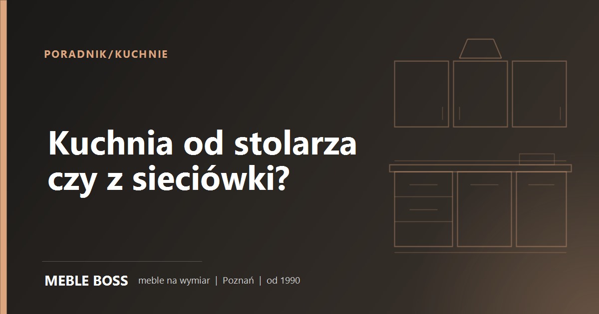 Kuchnia od stolarza czy z sieciowki - szkic zabudowy kuchennej, Meble Boss Kuchnia od stolarza czy z sieciowki - szkic zabudowy kuchennej, Meble Boss