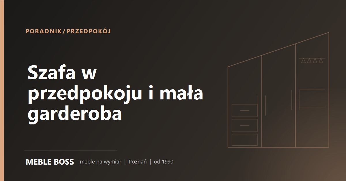 Szafa w przedpokoju i garderoba - szkic zabudowy, Meble Boss Szafa w przedpokoju i garderoba - szkic zabudowy, Meble Boss