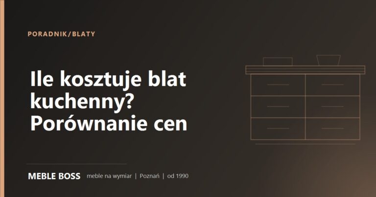 Ile kosztuje blat kuchenny? Porównanie cen materiałów